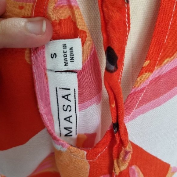 Masai Copenhagen Harper Multicolour Fruit Print Sleeveless Swing Dress Size S - Picture 7 of 7